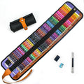Wooden coloured pencils set with 50 colours in storage case for oily painting