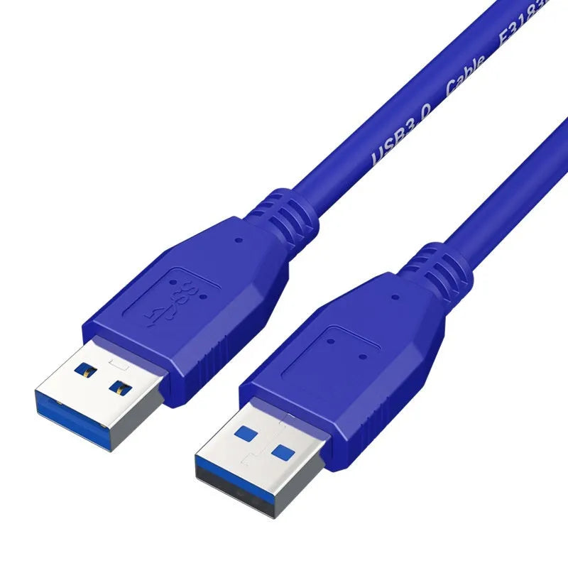 USB 3.0 data cable with nickel-plated connectors for connecting external hard drives, shown in multiple length options.