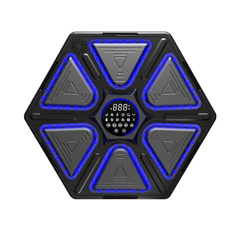 Electronic boxing wall target with music system mounted on wall for home training
