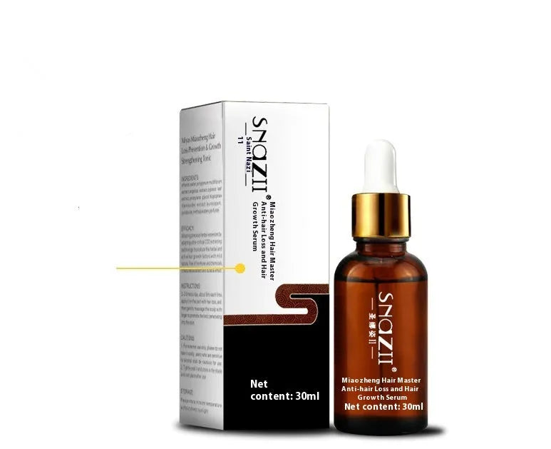 Senna Hair Growth Fluid 30ml brown liquid bottle with botanical fragrance for thinning hair treatment