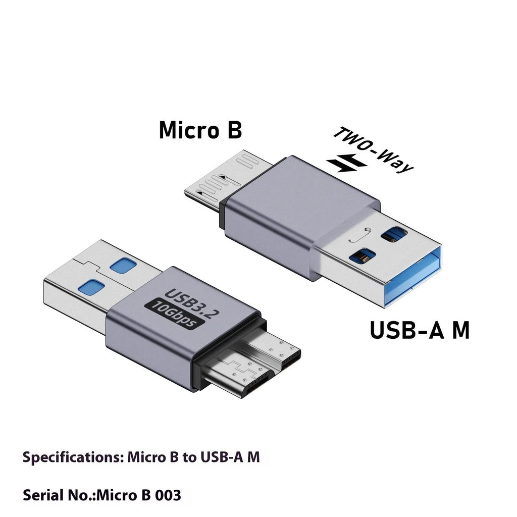 Micro B adapter converter showing Type-C and USB to Micro B connections for charging and data transfer