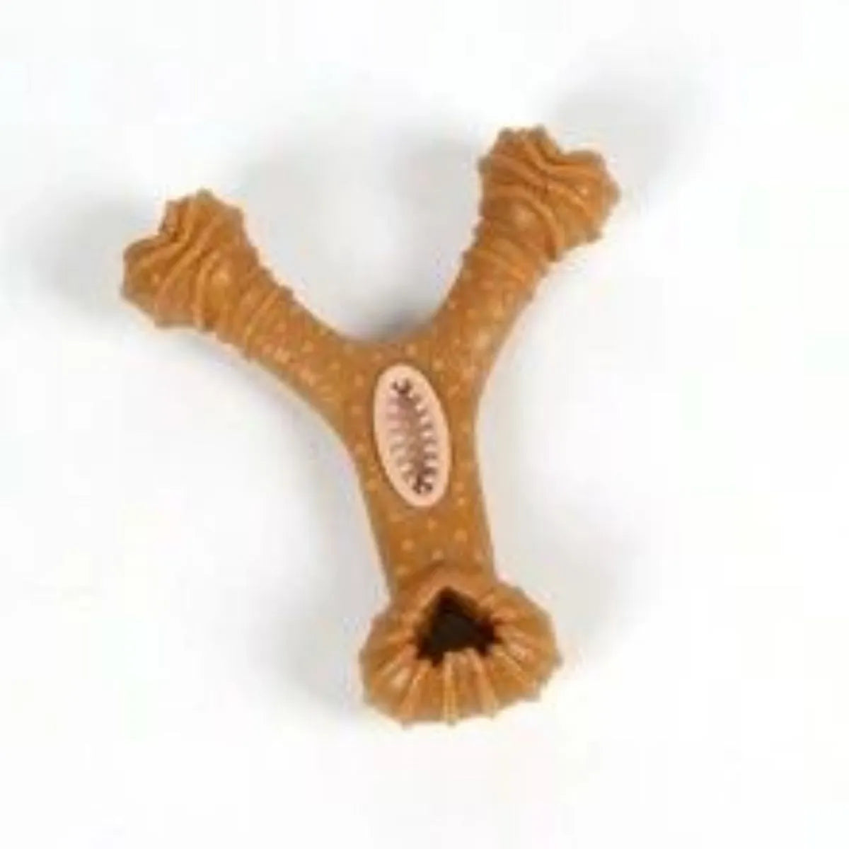 Durable dog chew toy for teeth cleaning in 8-shape and Y-shape designs