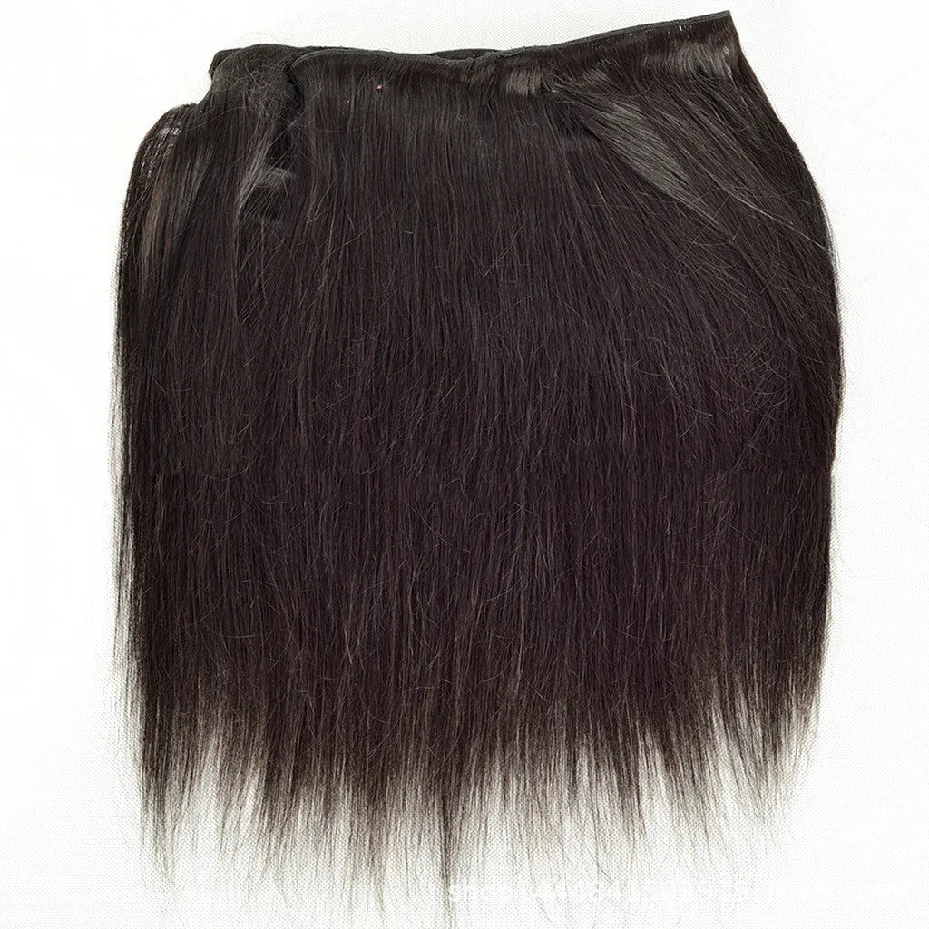 Straight real human hair extension wig natural style available in lengths 8 to 30 inches for ladies