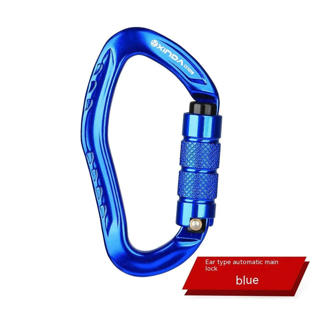 Automatic master lock climbing carabiner in multiple colour options for rock climbing equipment