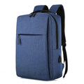Large black Oxford cloth sports backpack with curved shoulder straps and USB charging port