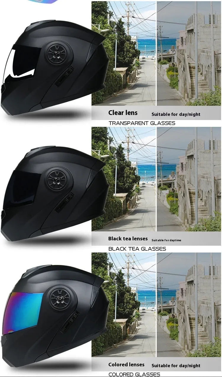 Battery grey full face motorcycle helmet with ABS construction shown in S/M/L/XL size options