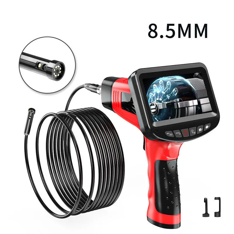 8.5mm diameter dual-lens endoscope inspection camera with hard wire cable.