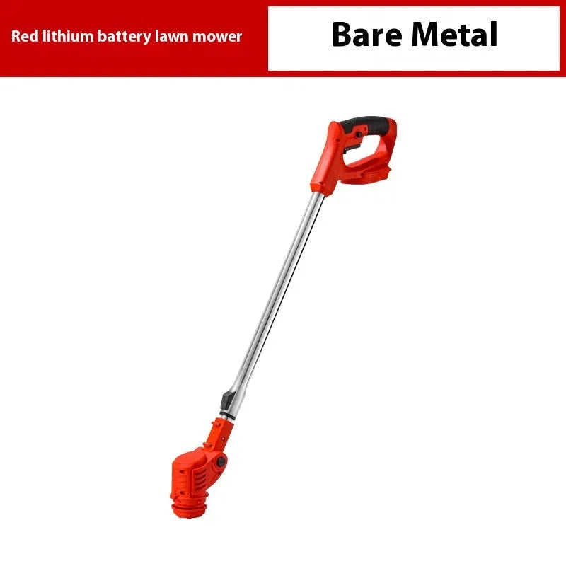 Portable weeding machine garden tool with bare metal construction in black, blue, or red