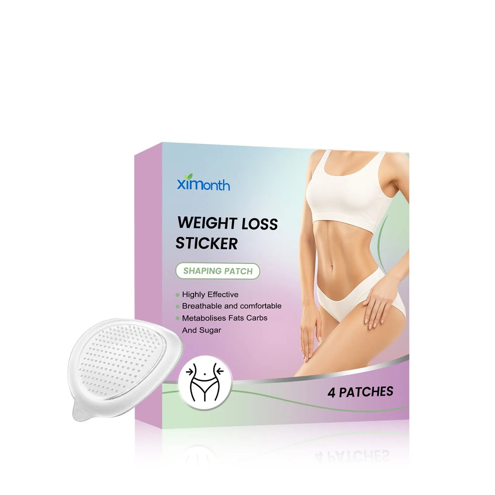 Pack of four microneedle adhesive skin care patches with aloe and mint ingredients.