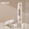 Digital display women's electric shaver with gradient purple colour and USB charging port