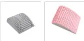 Blue EVA foam back stretcher pillow for lumbar support and acupressure massage.