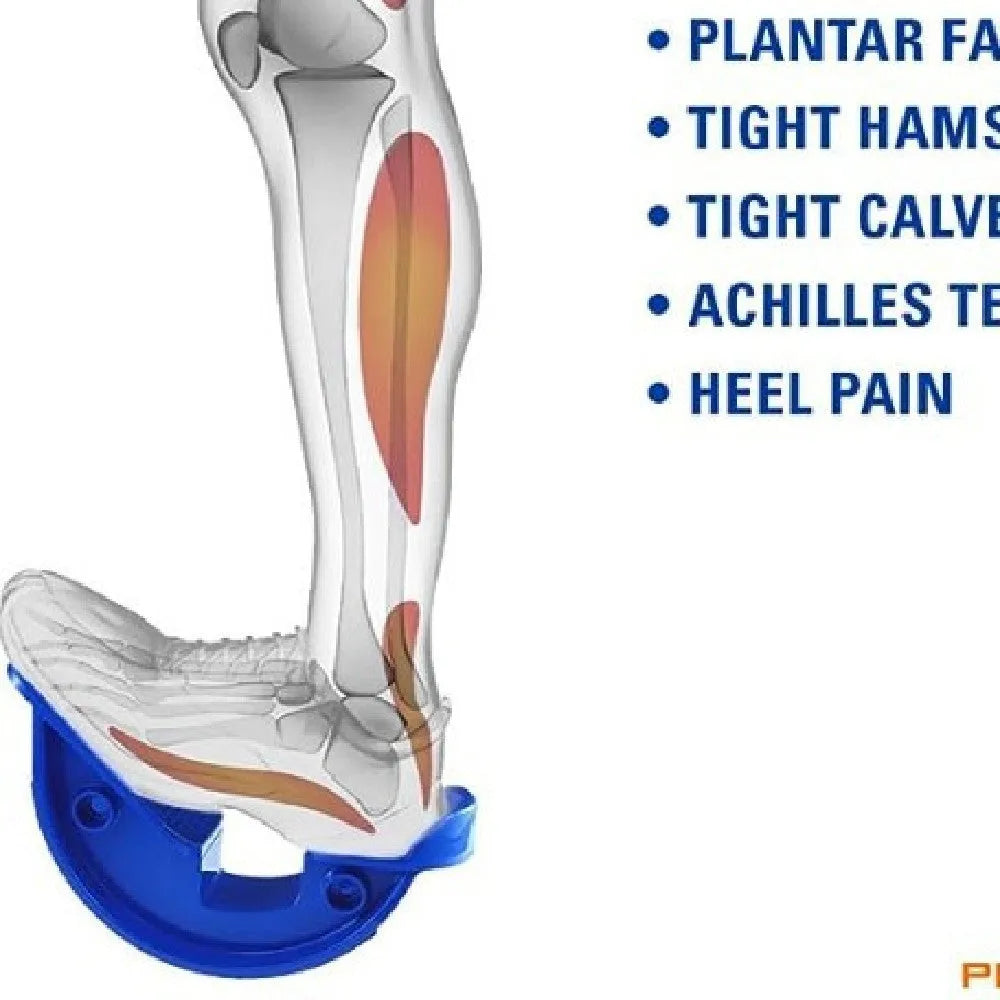 Treasure blue household leg stretching device with diagonal pedal design on ABS plastic base