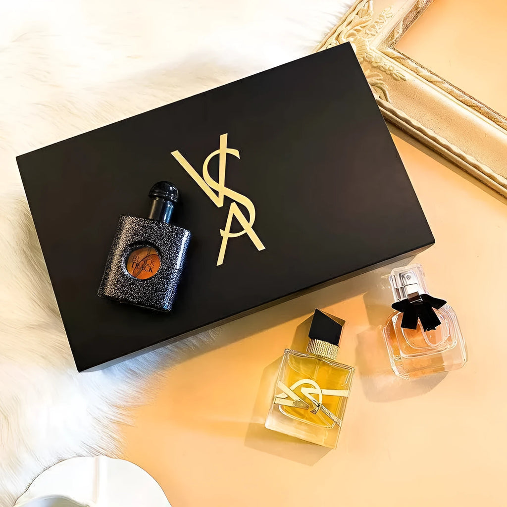 Three 90ml bottles of women's perfume gift set in different fragrances