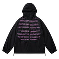 Men's gray nylon sun protection jacket with letter print on front