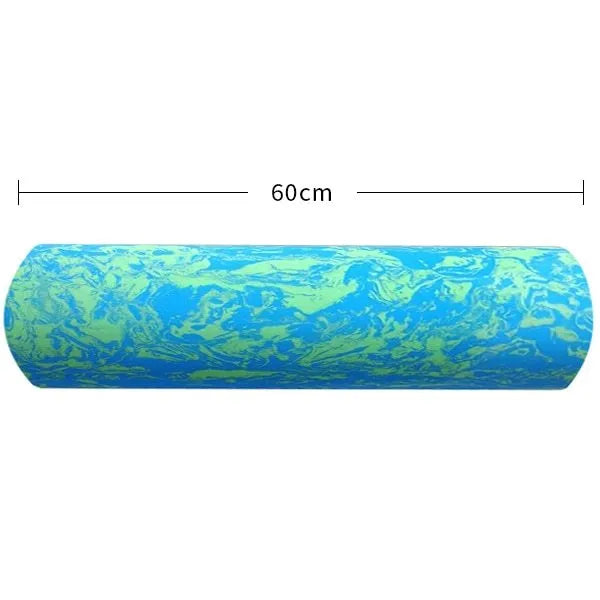 Aomardon camouflage EVA foam yoga roller for muscle massage, 45cm or 60cm, blue-green or pink-blue