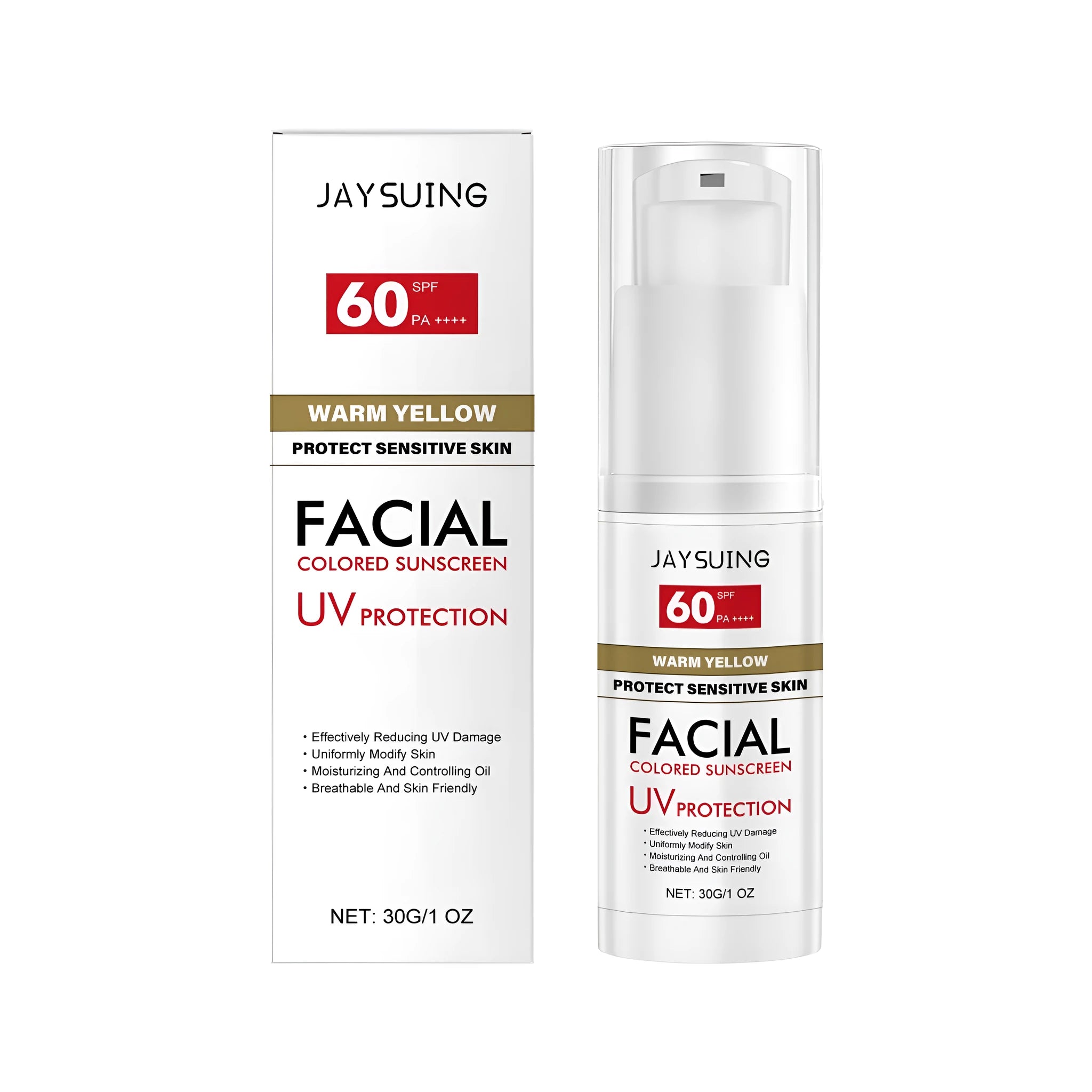 30g bottle of lightweight sunscreen with hyaluronic acid and Centella asiatica extract
