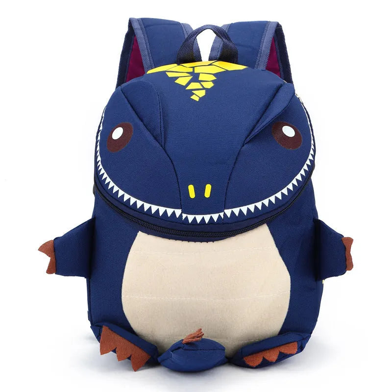 3D animal nylon backpack for young children, 21x29cm, cartoon cute design, available in five colours