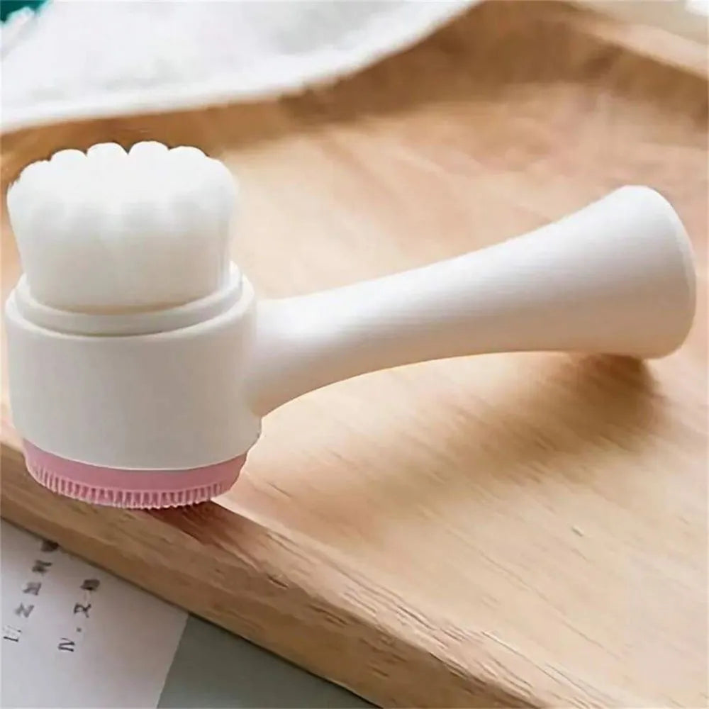 Blue nylon pet paw brush for dogs and cats measuring 13.5 cm long