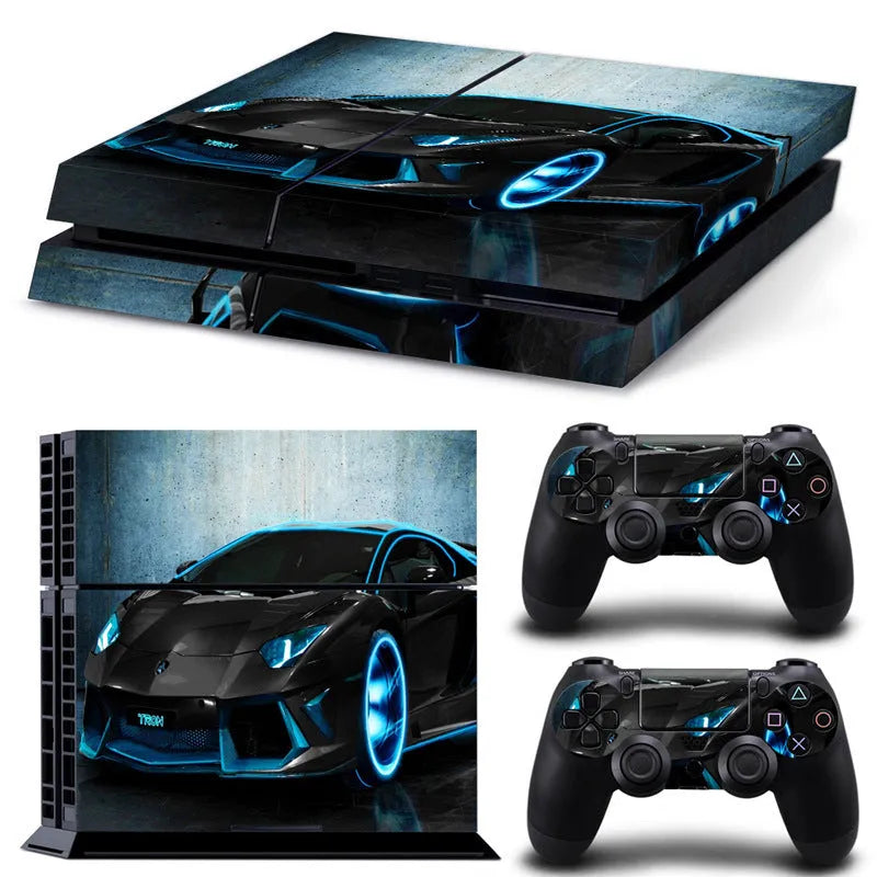 PS4 game console protective film with imported PVC material and multiple design style options