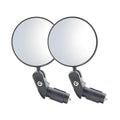 Black foldable convex rearview mirror showing 7cm diameter reflector and 14cm length