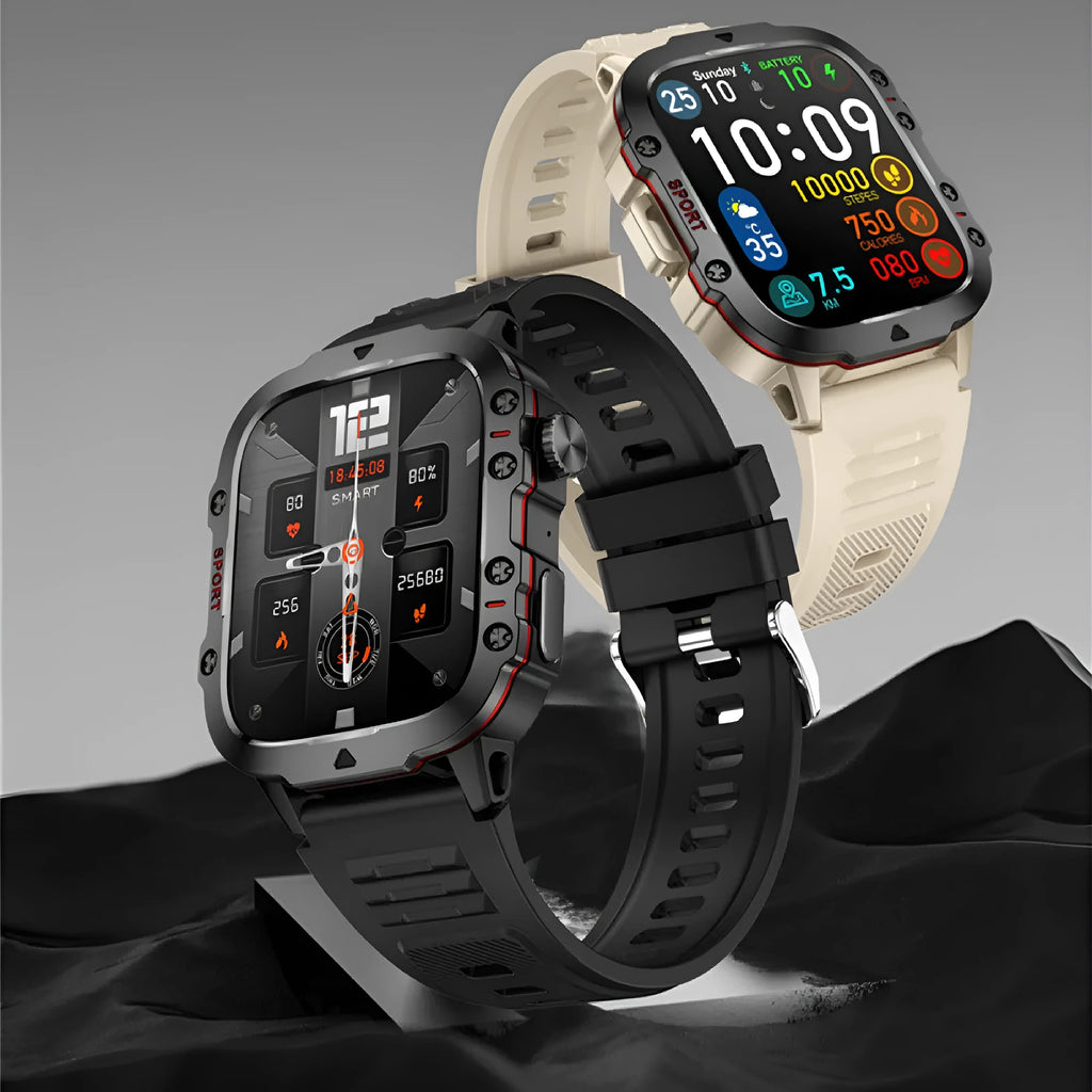 QX11 Smart Bluetooth Watch with zinc alloy case showing TFT screen displaying heart rate data