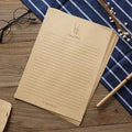 Fawn Kraft Stationery set of 10 sheets, 26 x 18.7cm, four colour options on display