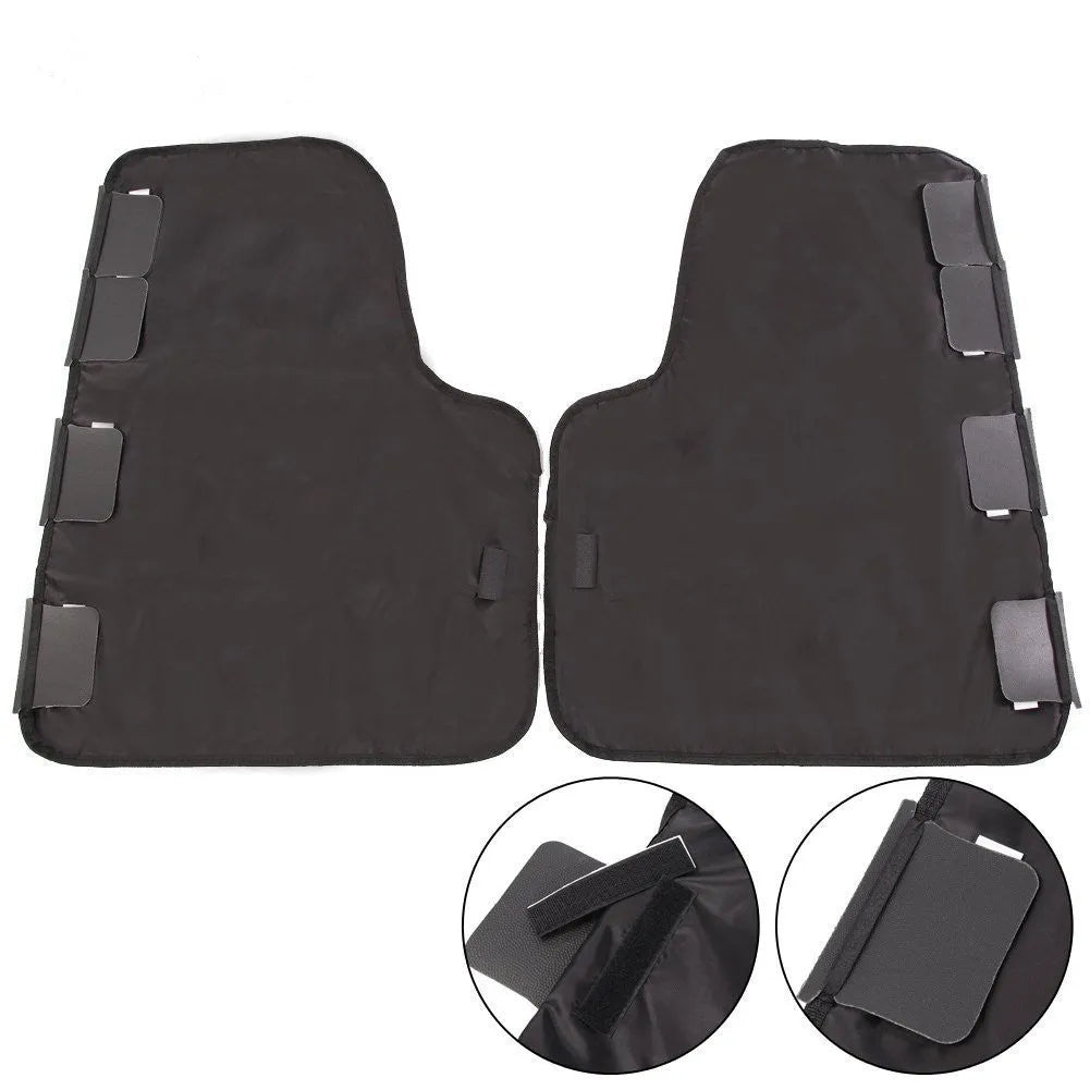 Suede car door mat protective cover in black, grey, and khaki for rear seat and window cushion, 71x56cm