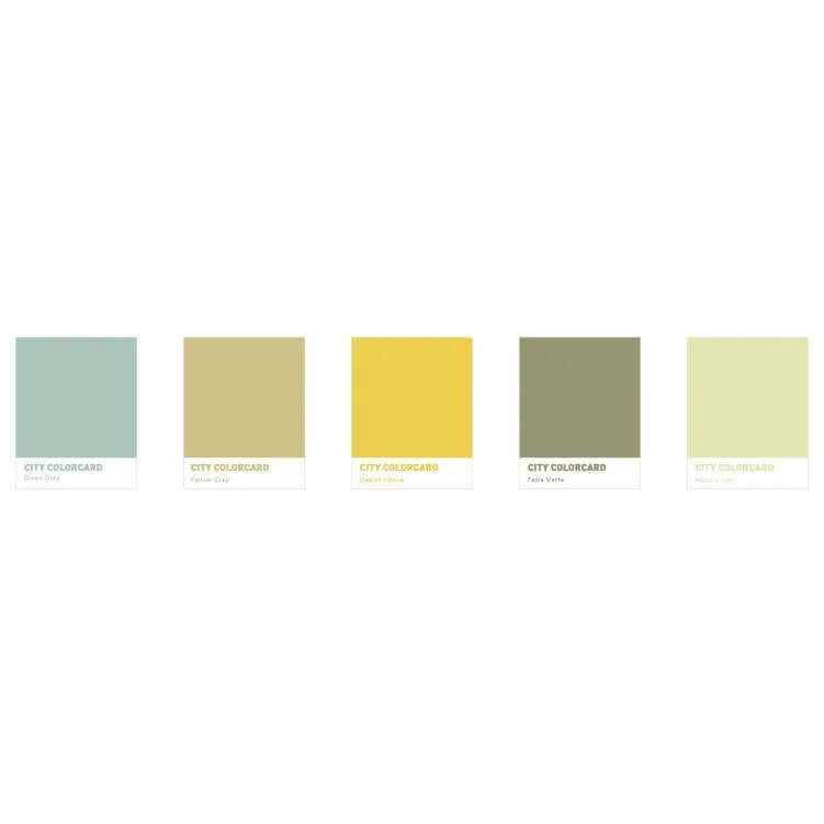 Creative City Colour memo note pad showing one of four designs, sized 75mm by 95mm.