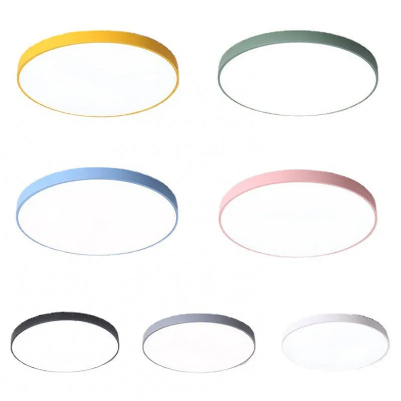 Round engineering ceiling LED lamp in white with electrodeless dimming for bedroom living room