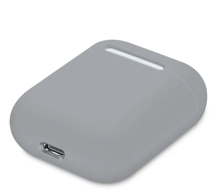 Silicone protective sleeve for AirPods charging case in split design showing colour options