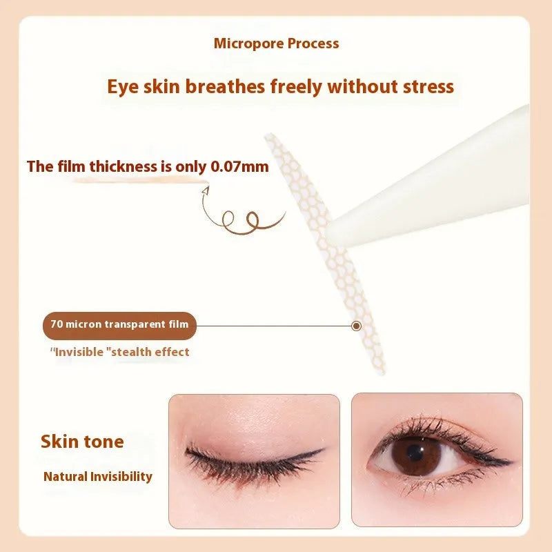 Double eyelid stickers in three lace patterns: Crescent S, Crescent M, and Olive M with 120 stickers per pack
