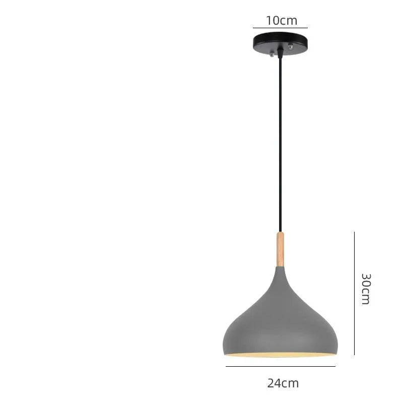 Modern adjustable zinc alloy pendant chandelier in a choice of six colours, shown with a 240mm diameter.