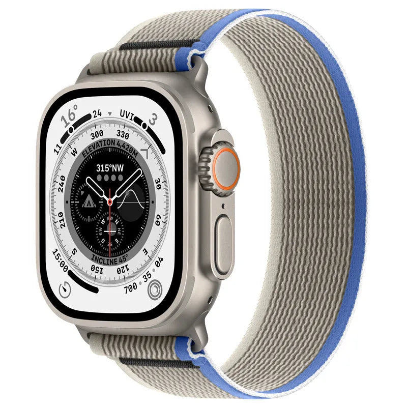Wild Diameter nylon Apple Watch replacement strap with single ring buckle in multiple colour options.