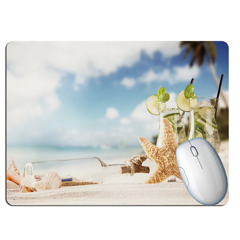 Rubber computer mouse pad in two size options: 30x25cm and 24x20cm