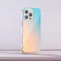 Glossy chameleon colour-changing magnetic suction case for iPhone on a white background.
