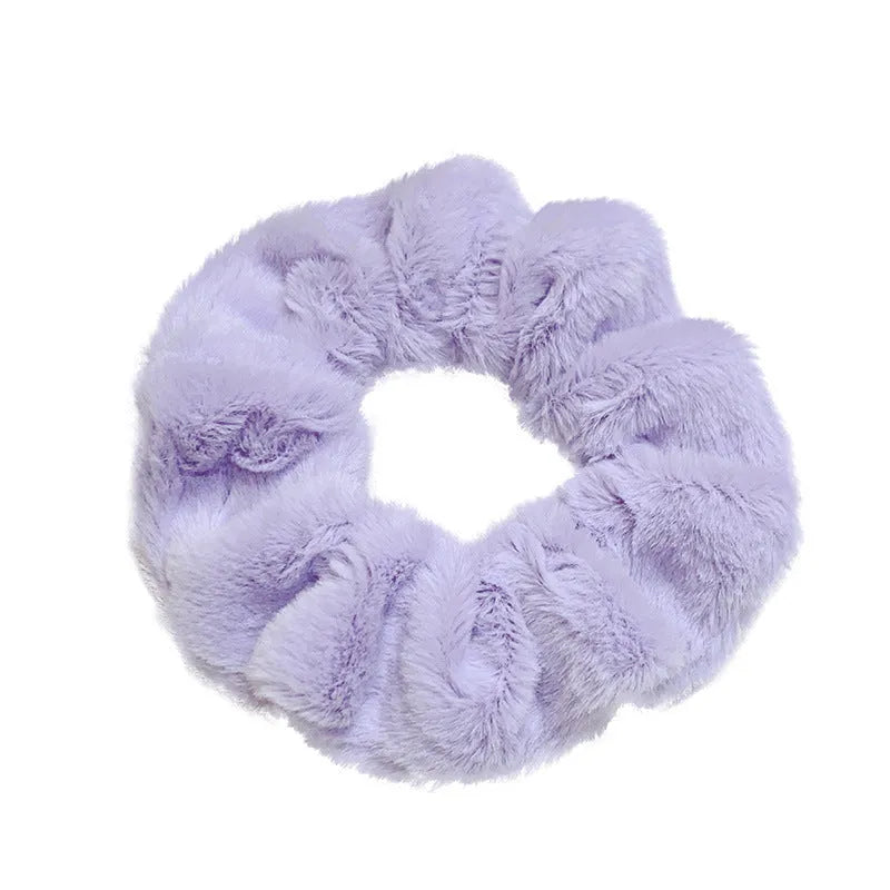 Solid colour cloth hair ring in round ring style with loose fit, available in multiple colours