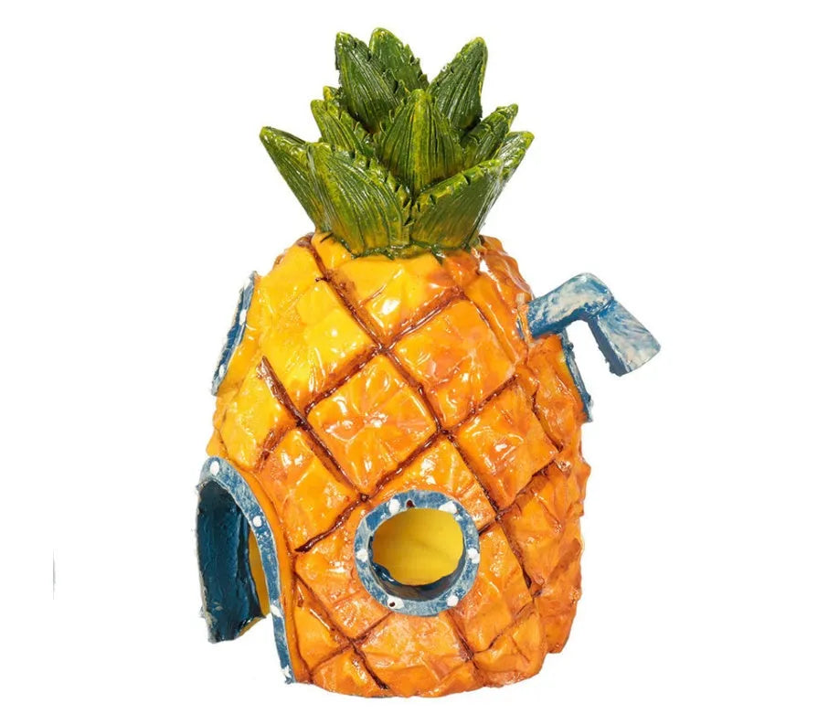 Resin SpongeBob pineapple house aquarium decoration 13cm high