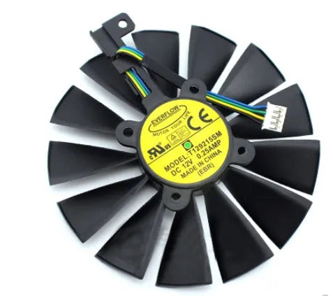 T129215SM GPU cooling fan replacement part for P104-100 graphics card with 4-pin connector