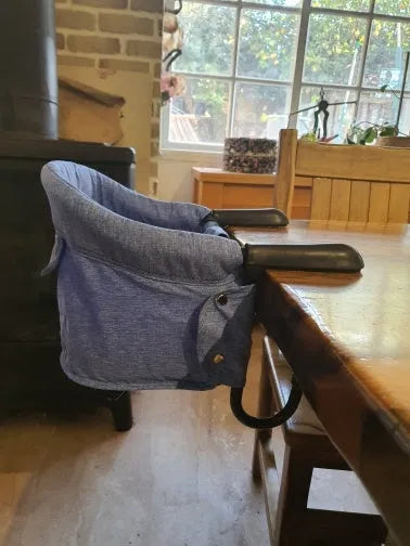 Portable baby high chair with safety belt feeding seat in blue grey or red