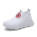 Children's black and white knitted shoes with MD sole for runway wear
