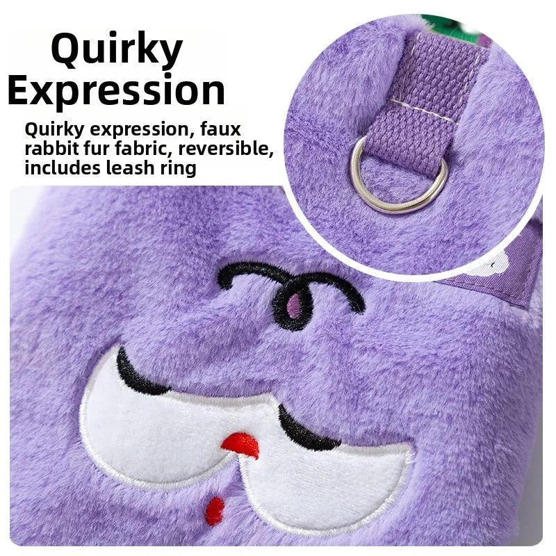 Autumn winter Korean dog hoodie with cartoon little bear design and scarf for small medium pets