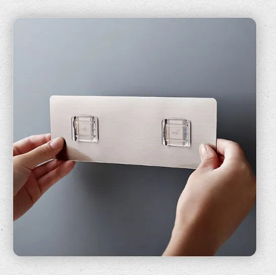 White plastic kitchen knife rack with modern simple design on countertop