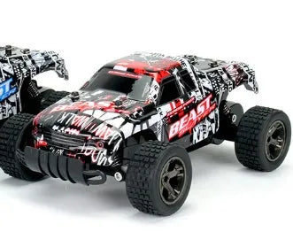 Blue 1:18 scale remote control off-road drift car with 2.4G transmitter