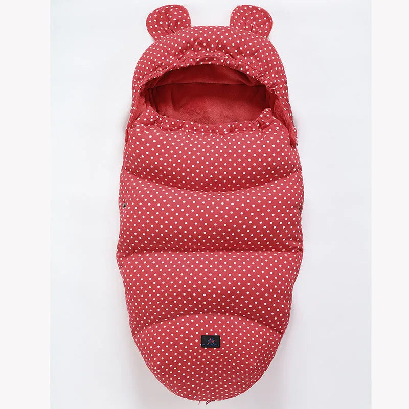 Detachable baby sleeping bag for strollers in cotton blend fabric, shown in a colour option.