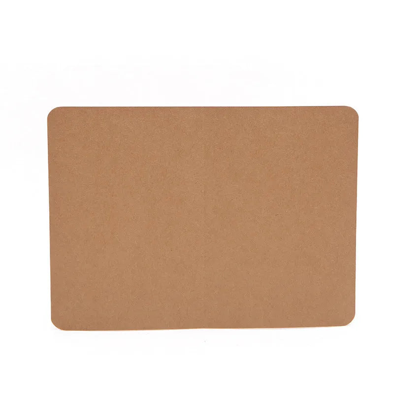 Pack of 100 folded kraft paper greeting cards in 10x15cm size, showing black, brown, and white colour options.