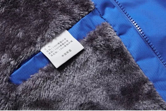 Men's Harsh Winter Jacket with Fleece Lining 3000mm Waterproof UV Resistant Warm Wear Resistant Artificial Fur Collar Available in Red Black Denim Blue Army Green Colour Blue Sizes L to 5XL