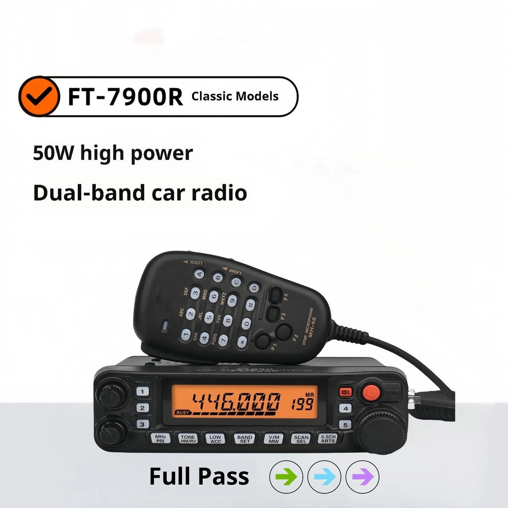 Portable car interphone walkie-talkie with antenna for vehicle communication during self-driving tours