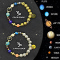 Set of two natural stone beaded bracelets featuring Chinese zodiac animal signs in numbered style options