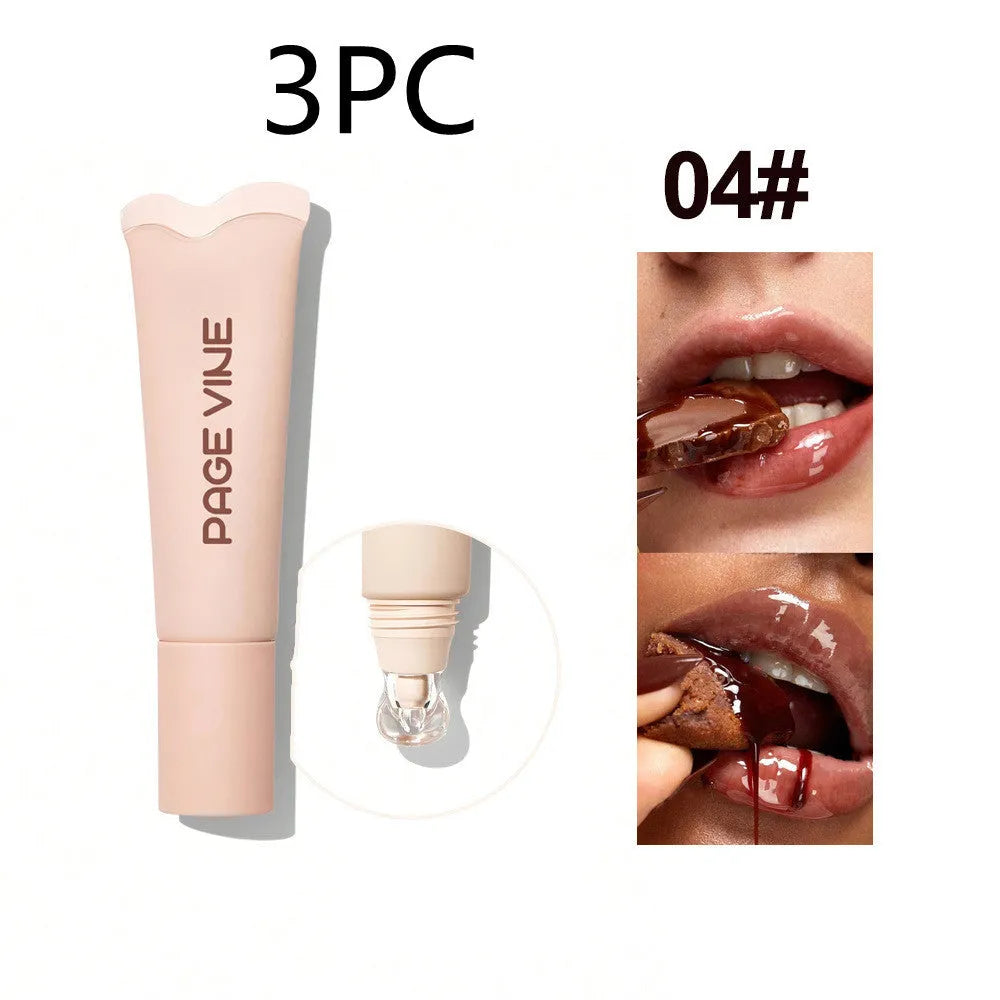 4-colour brightening lip balm moisturising exfoliating long-lasting lip gloss for women