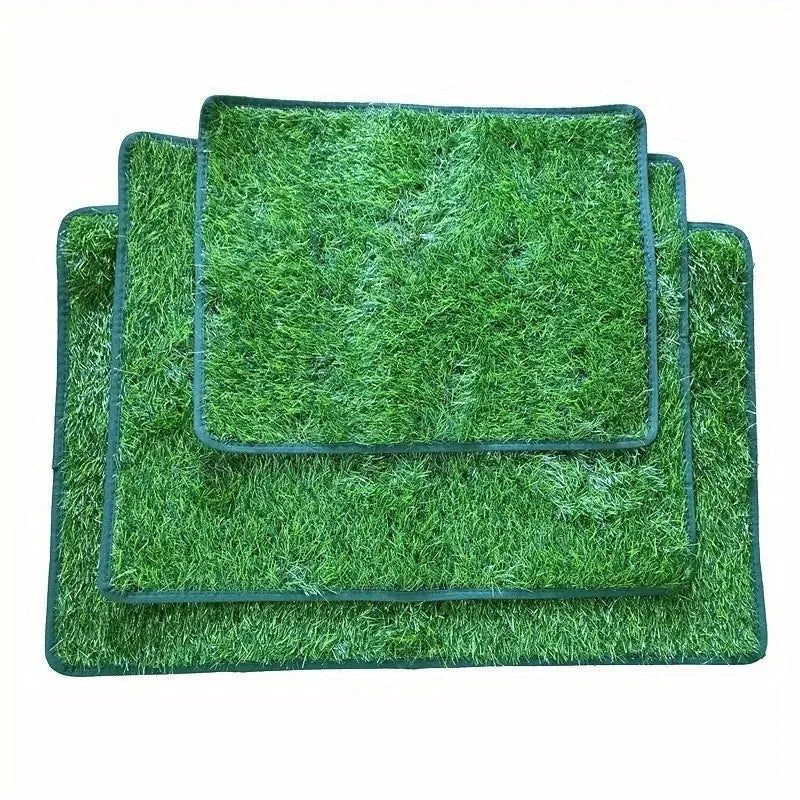 Artificial grass dog toilet training mat with washable surface in three size options